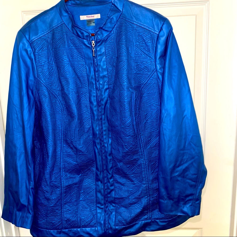 Blue plus size Jacket